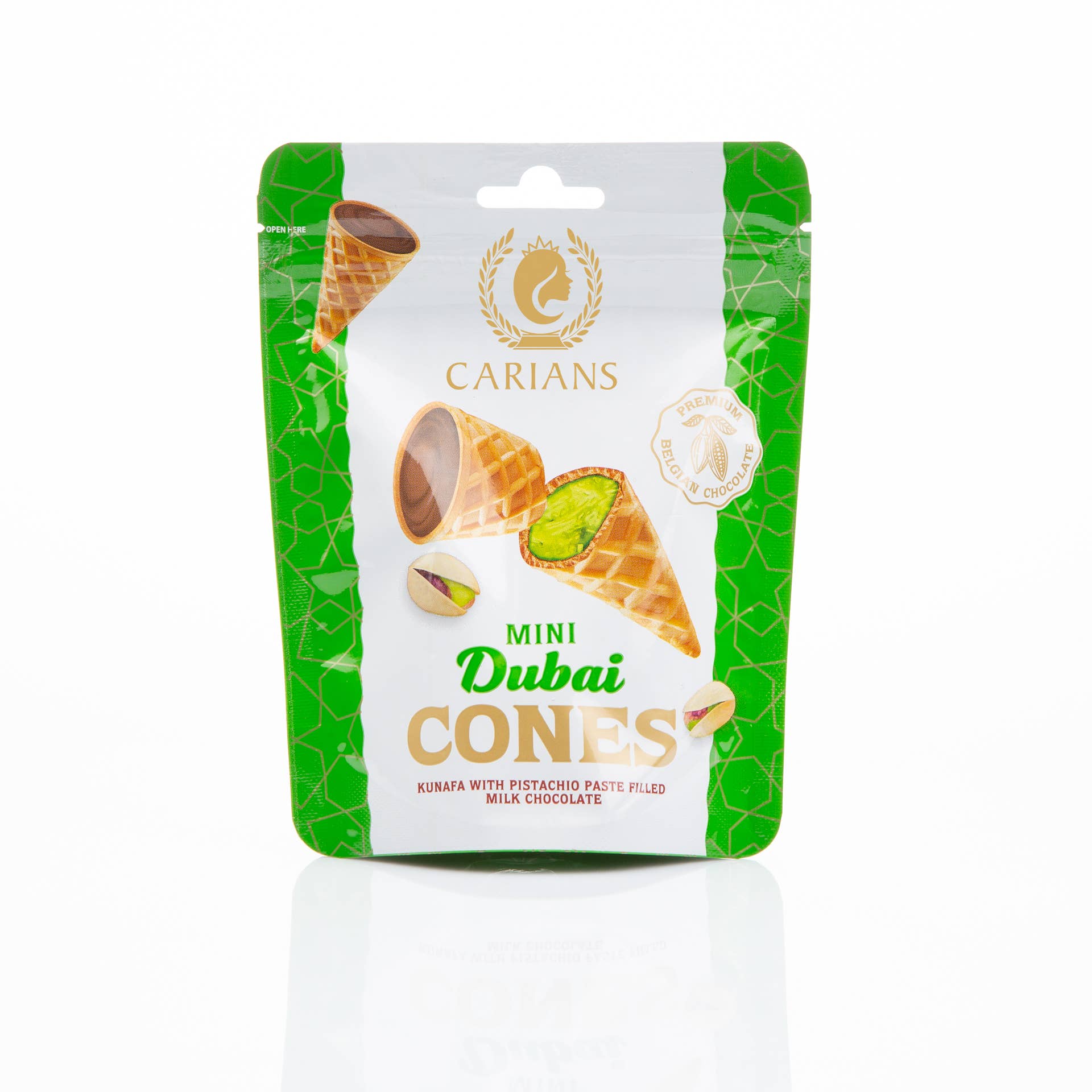 Dubai Chocolate Bite Size Mini Cones  - 12 units in 1 Case