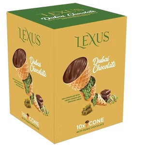 Lexus Dubai chocolate wafer cones