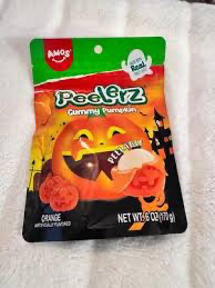 Amos Halloween Peelerz pumpkin gummies candy 6 oz