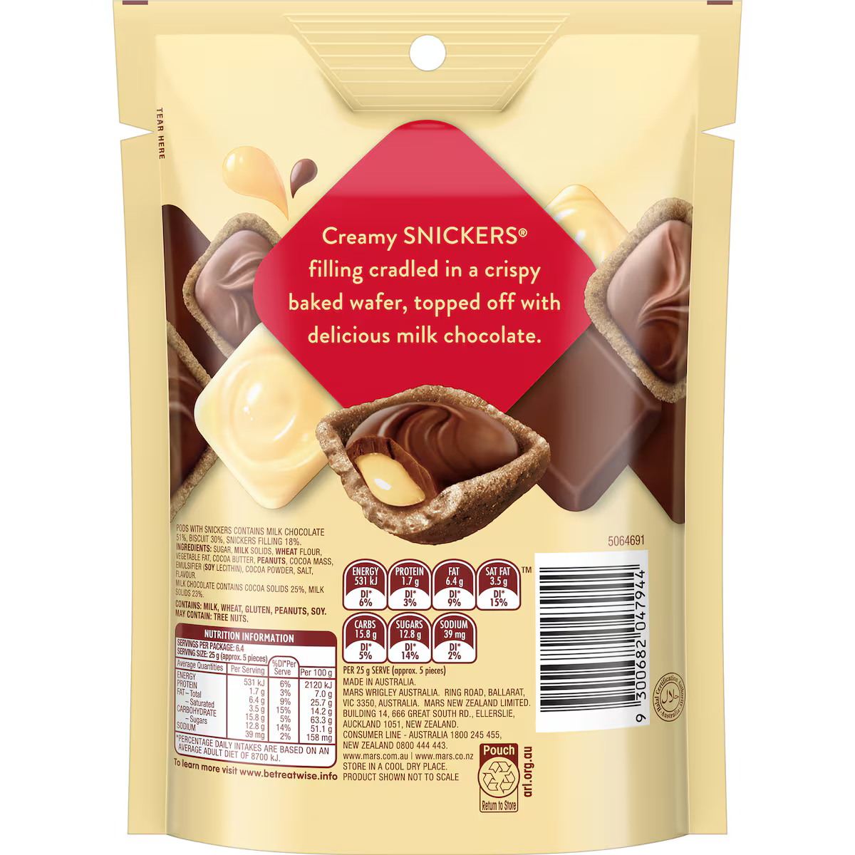 Australian Pods Snickers 5.64oz(160g)