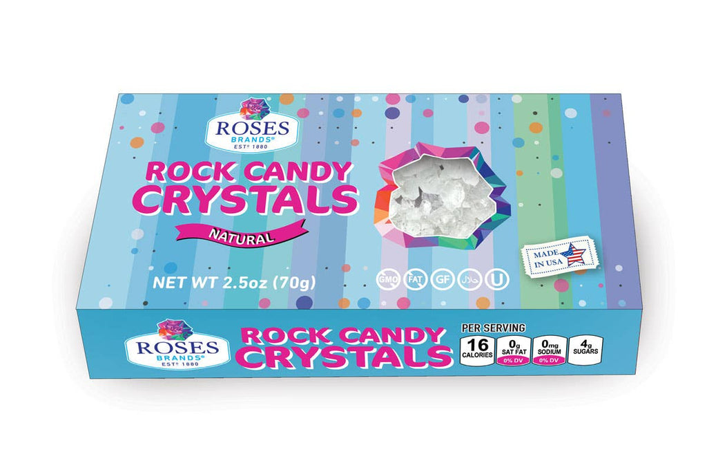 Rose's Natural Rock Candy Crystals 2.5oz, 24ct