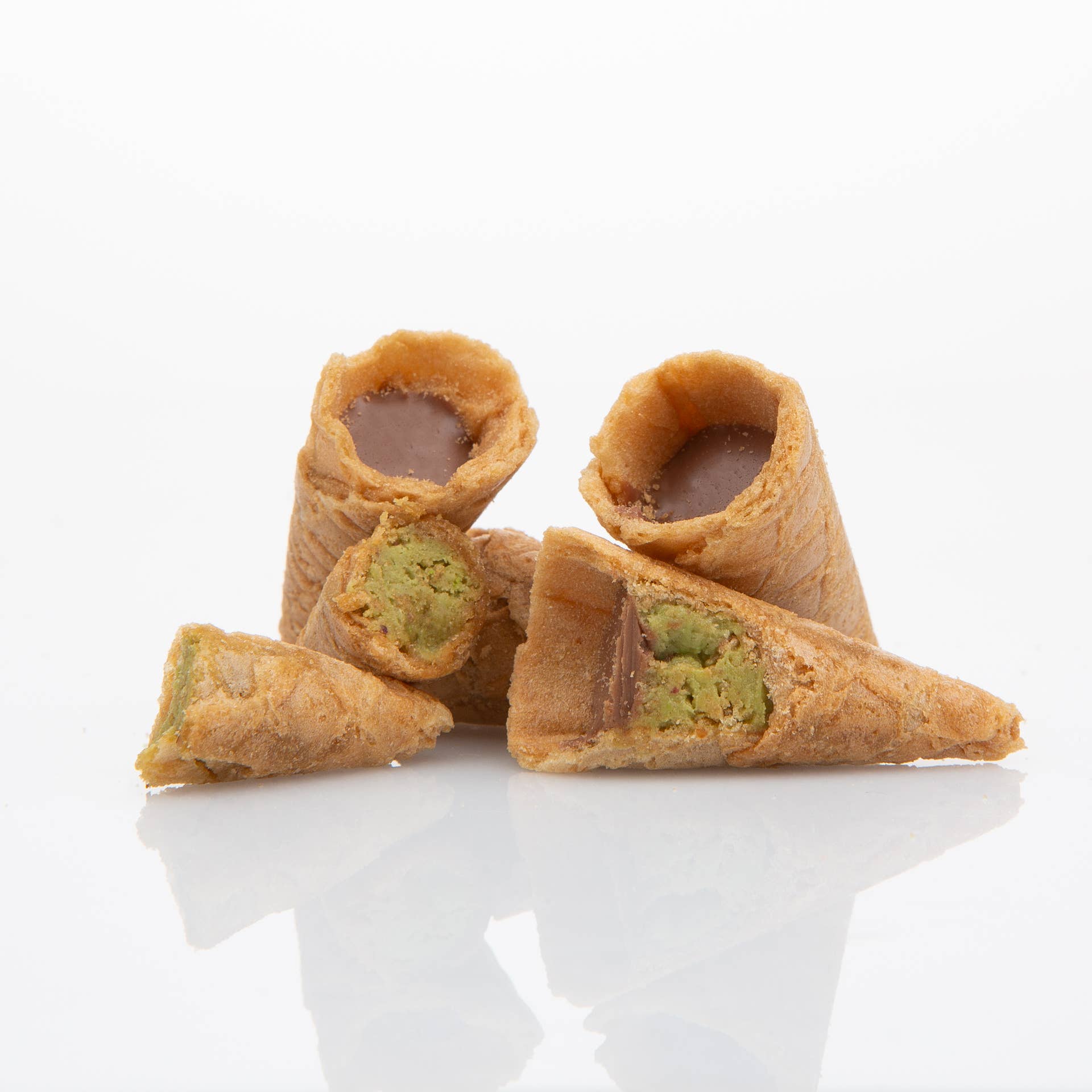 Dubai Chocolate Bite Size Mini Cones  - 12 units in 1 Case