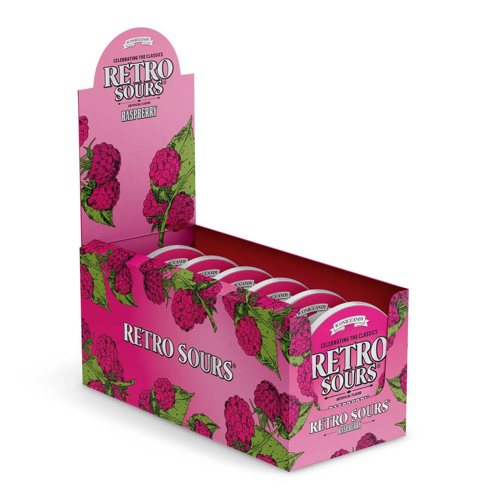 Retro Sours Raspberry, 2.12oz Tin, 8ct
