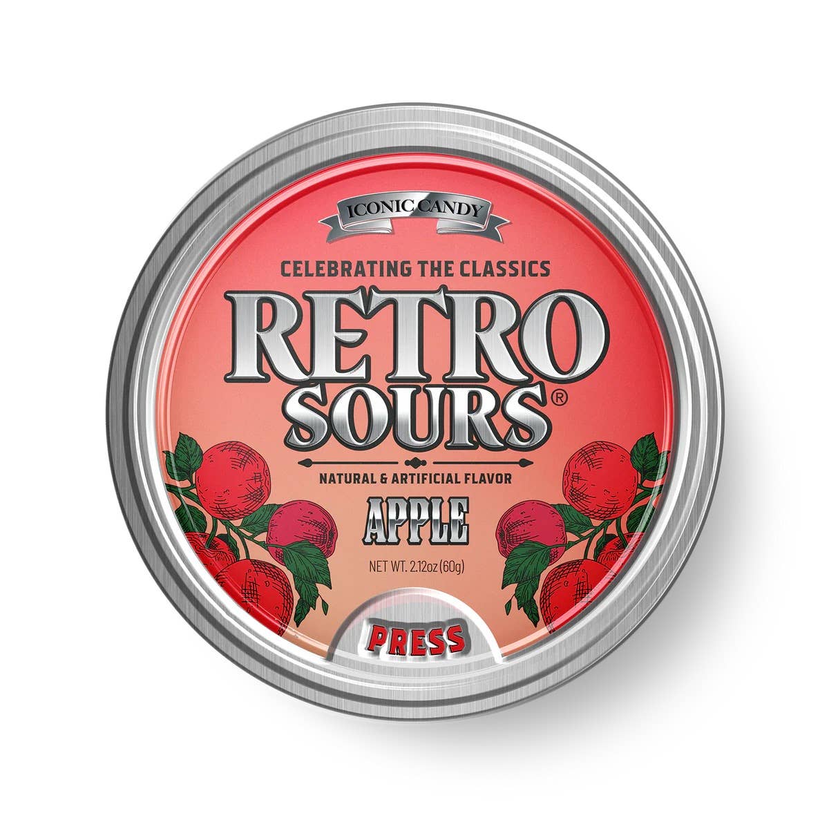 Retro Sours Red Apple, 2.12oz Tin, 8ct