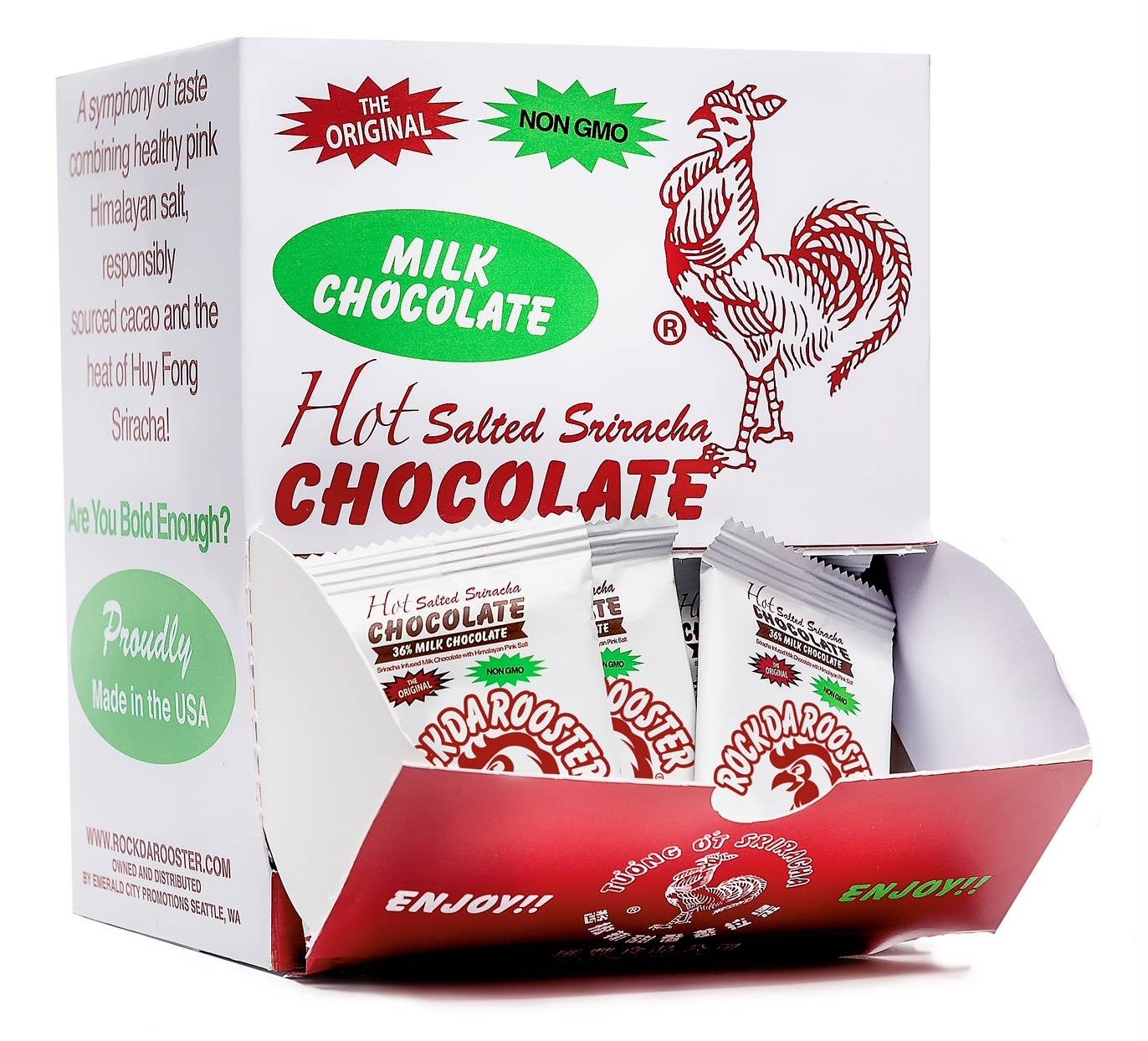 Sriracha Infused Milk Chocolate Mini Bar, .5oz, 72ct Display