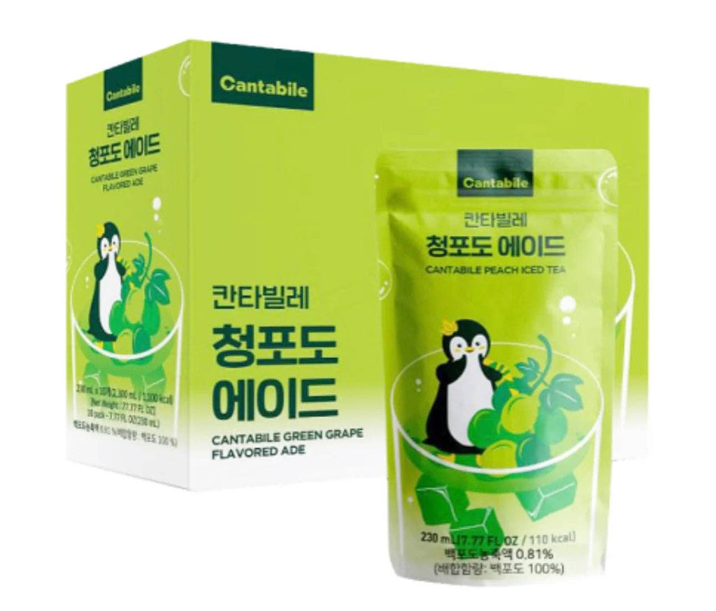Cantabile Green Grape Iced Tea Pouch Drink 230ml (Korea)