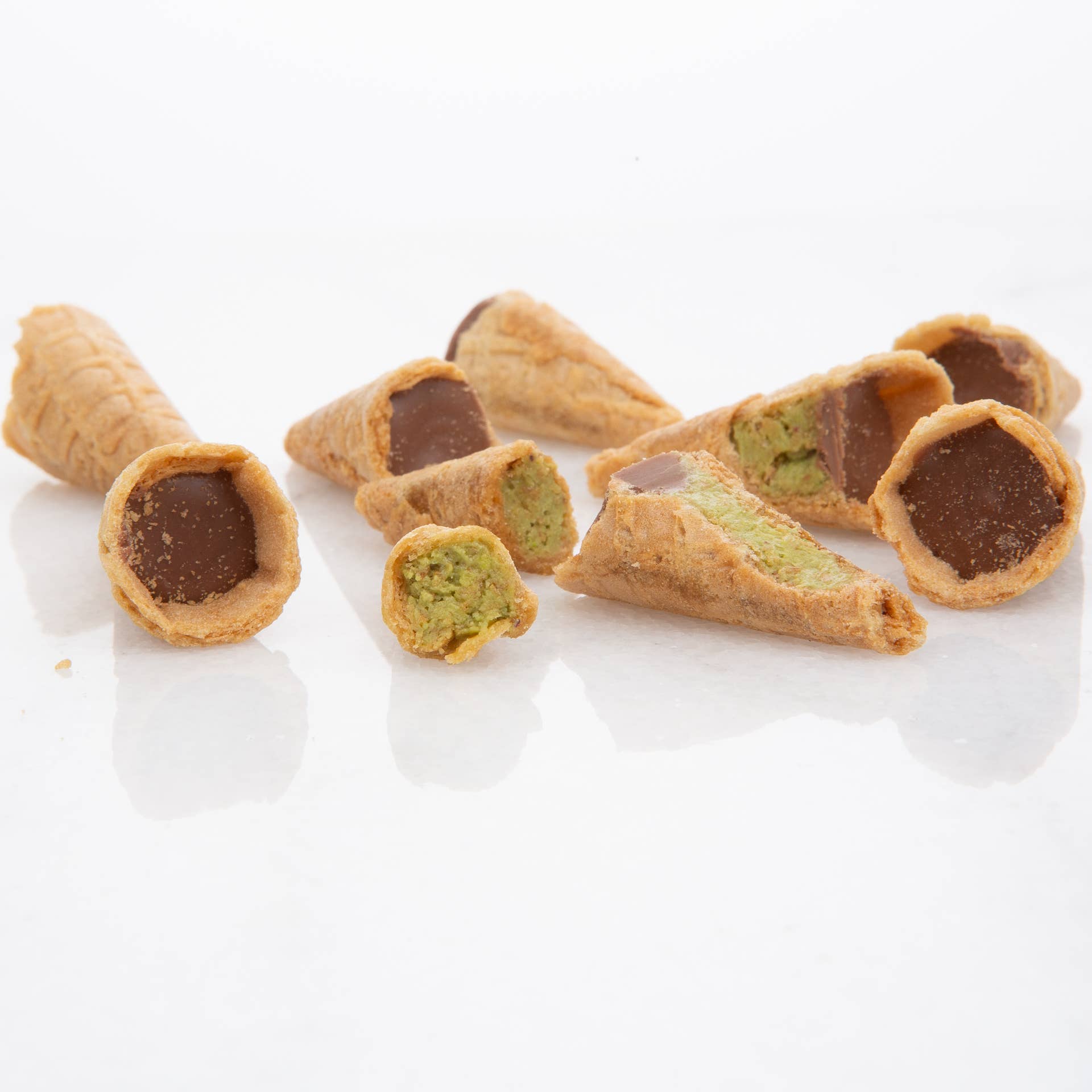 Dubai Chocolate Bite Size Mini Cones  - 12 units in 1 Case