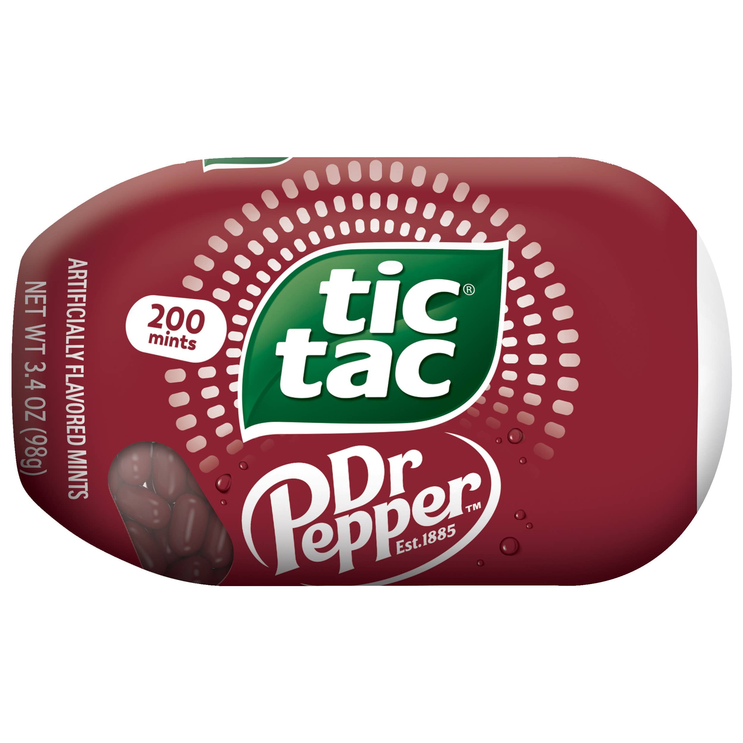 Tic Tac Dr Pepper 3.4oz Bottle Pack, 8ct Display