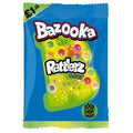 Bazooka UK Rattlerz SOUR Filled Chewy Candy 100g 12ct Peg Tray