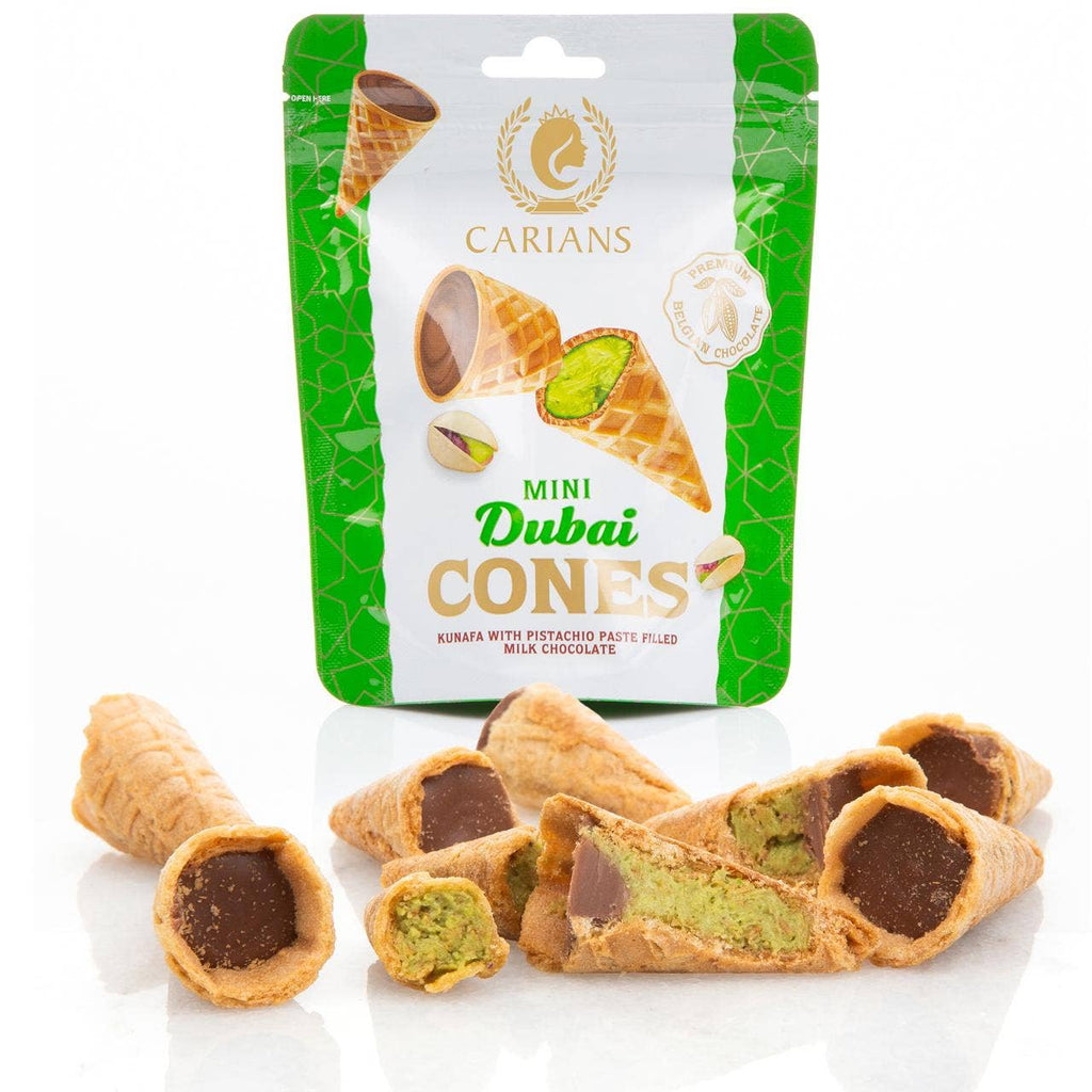 Dubai Chocolate Bite Size Mini Cones  - 12 units in 1 Case