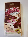 Angel Hair Milk Chocolate with Cotton Candy And Pistachio Cream