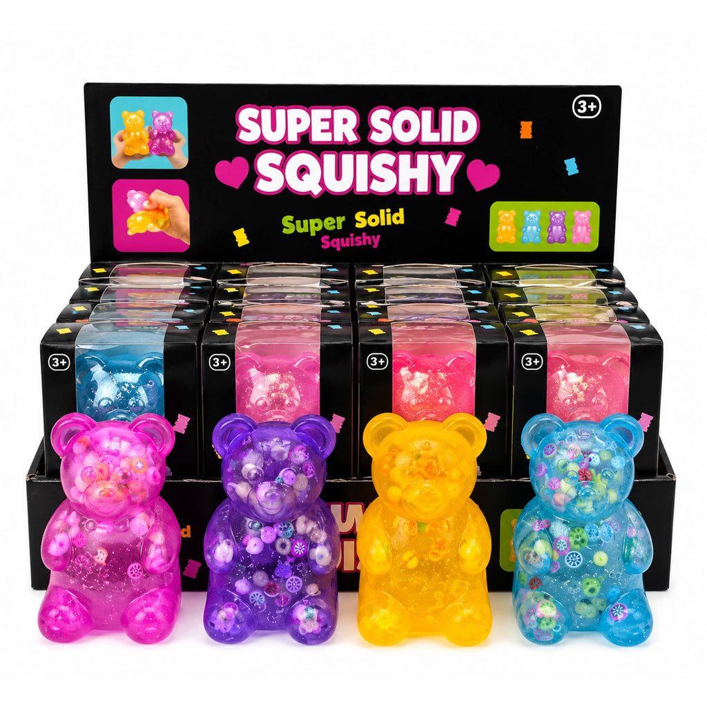 Gummy Bear Squishy – Fruit Slice Sensory Squeeze Toy