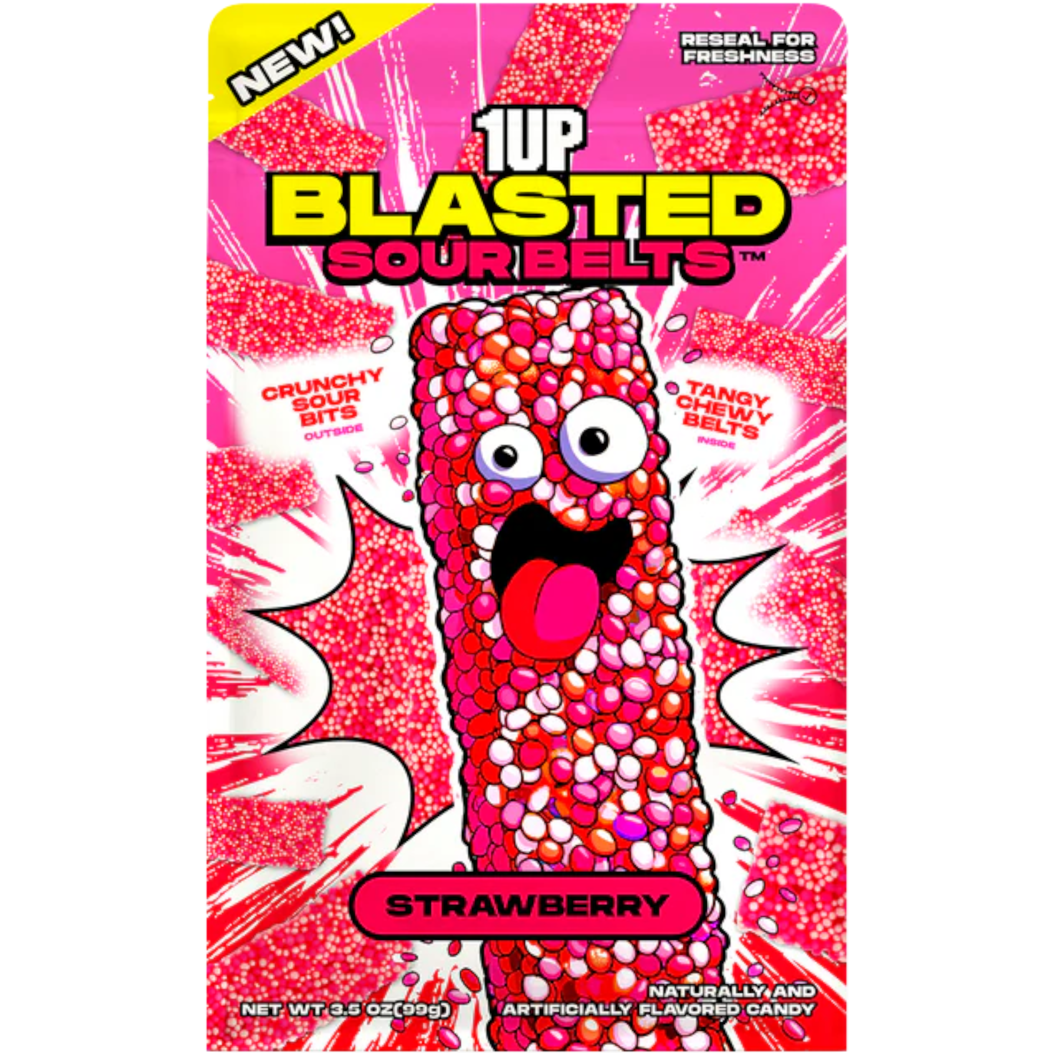 1UP Blasted Strawberry Sour Belts