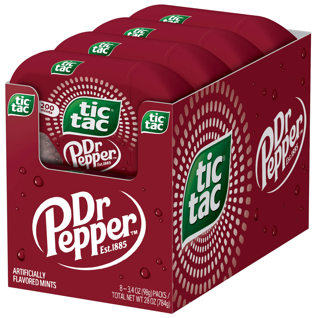 Tic Tac Dr Pepper 3.4oz Bottle Pack, 8ct Display