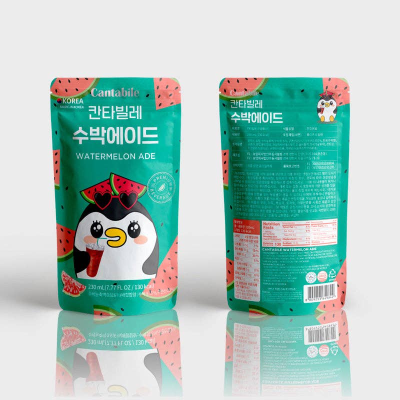 Cantabile Watermelon Ade Pouch Drink (Korea)