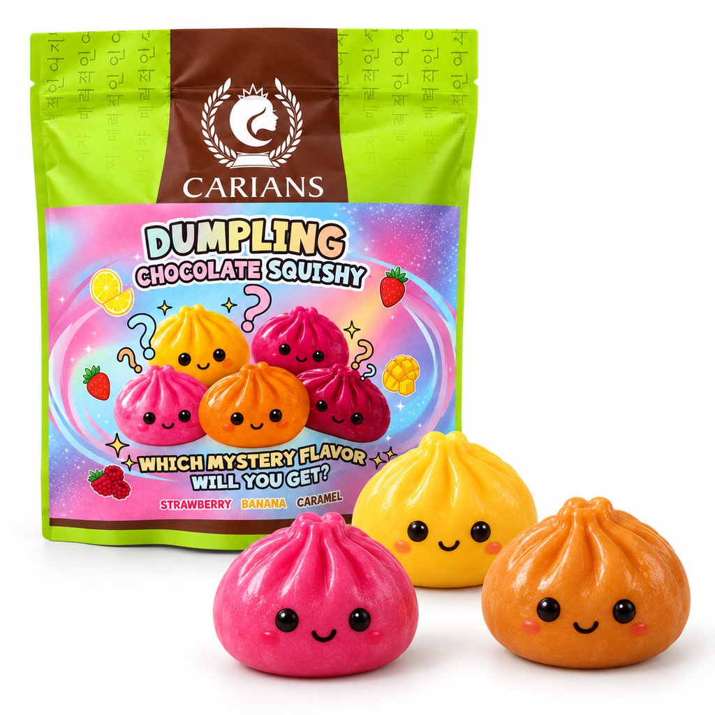 Edible Dumpling Chocolate Squishy – Mystery Strawberry, Banana or Caramel Flavor