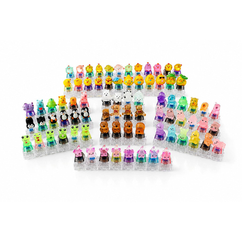 ClikCharms Fidget Keyboard Clicker Keychain 80 Designs Case