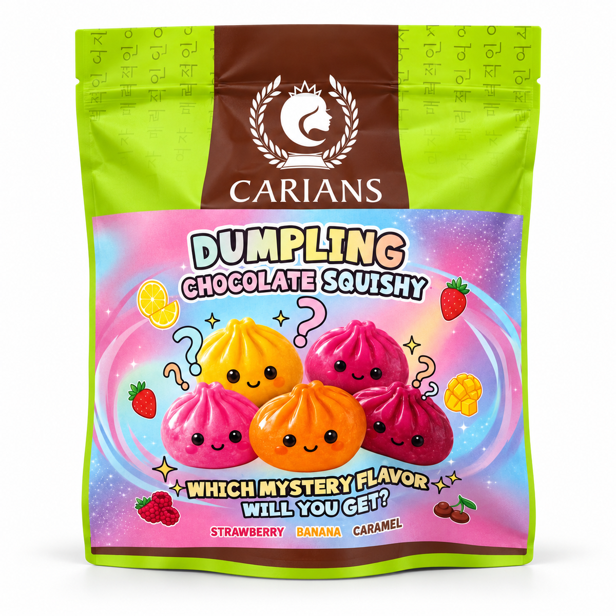 Edible Dumpling Chocolate Squishy – Mystery Strawberry, Banana or Caramel Flavor