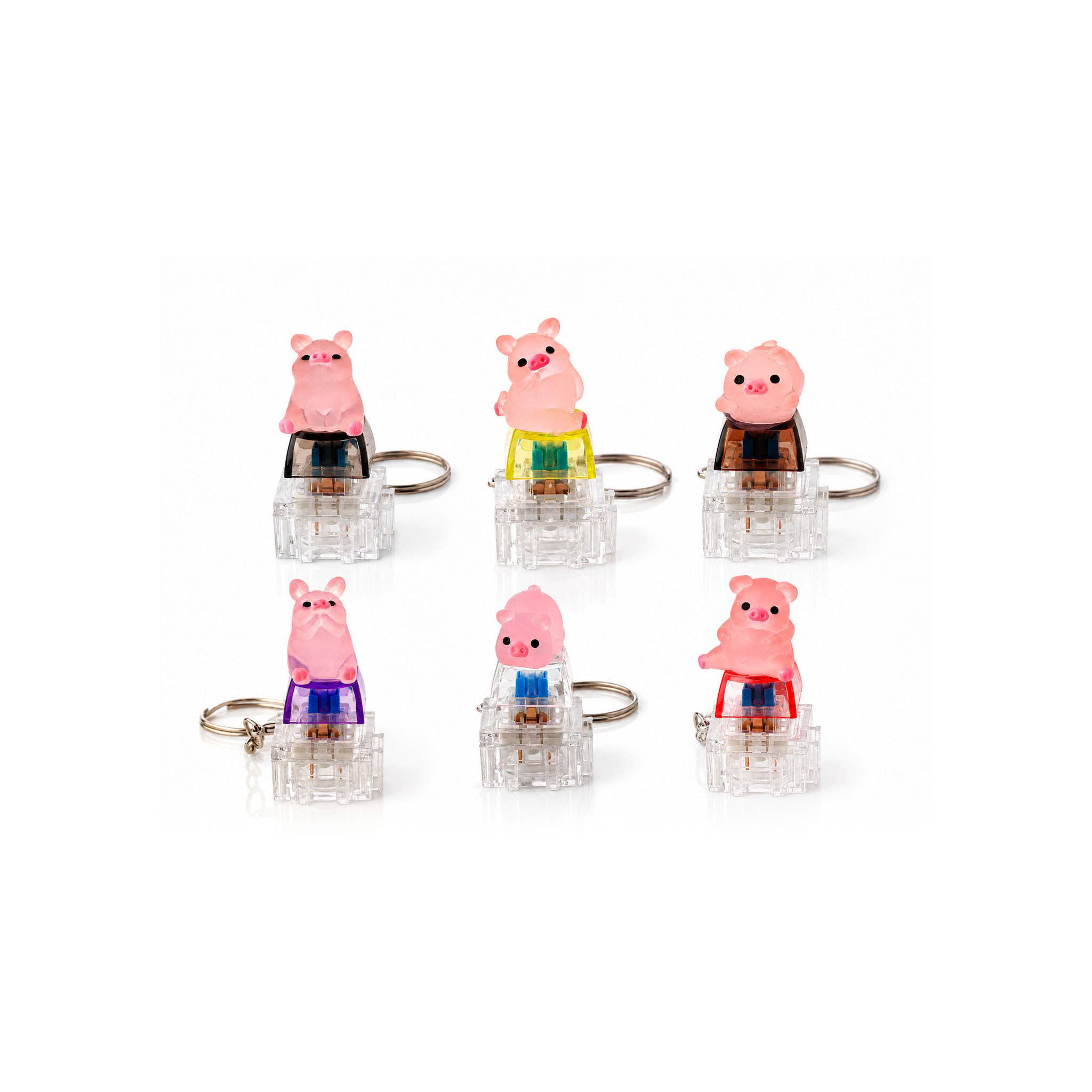 ClikCharms Fidget Keyboard Clicker Keychain 80 Designs Case