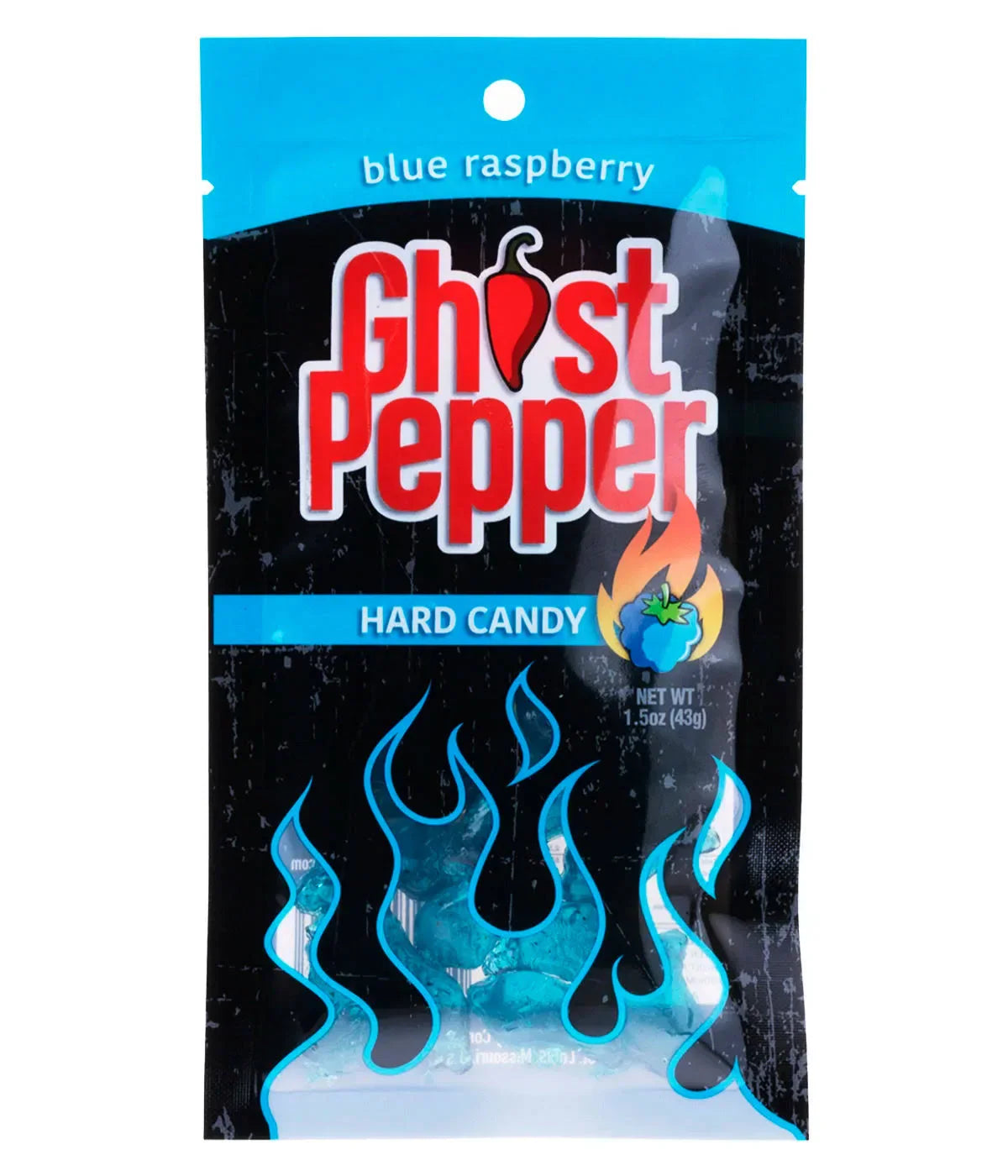 Ghost pepper  hard candy  blue raspberry