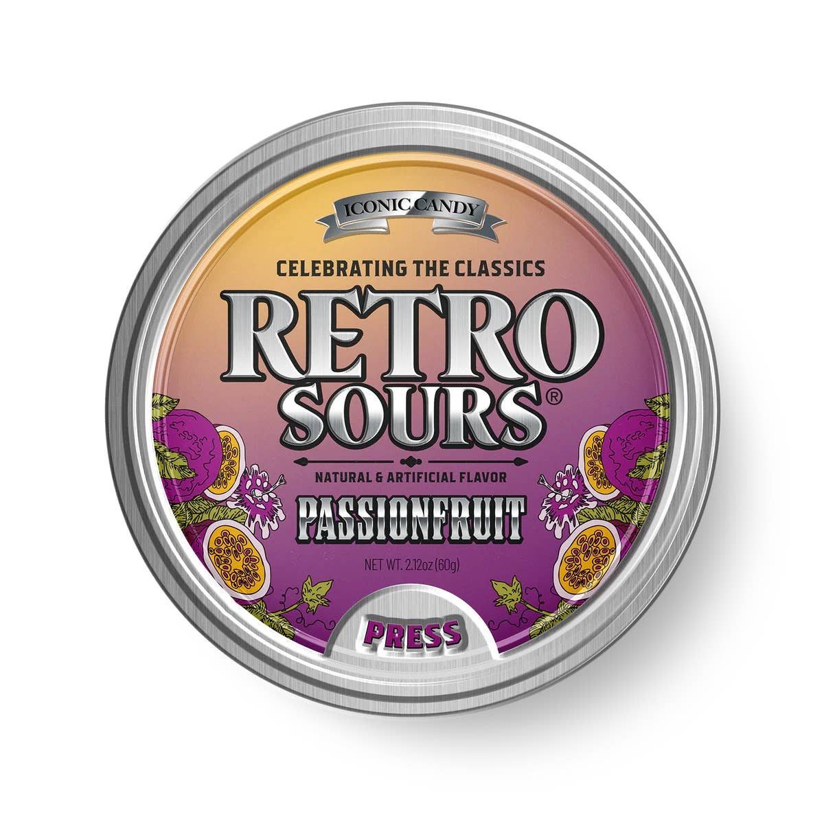 Retro Sours Passion Fruit, 2.12oz Tin, 8ct