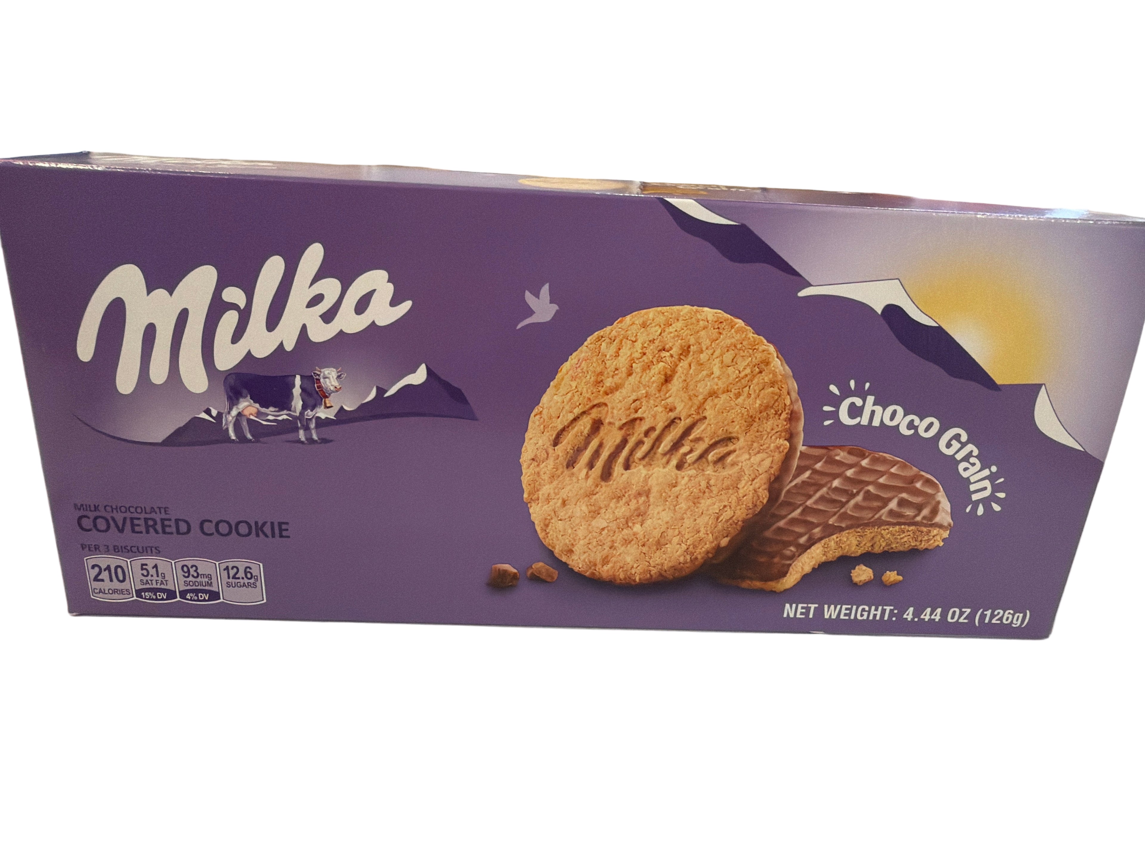 Milka milk chocolate covered cookie