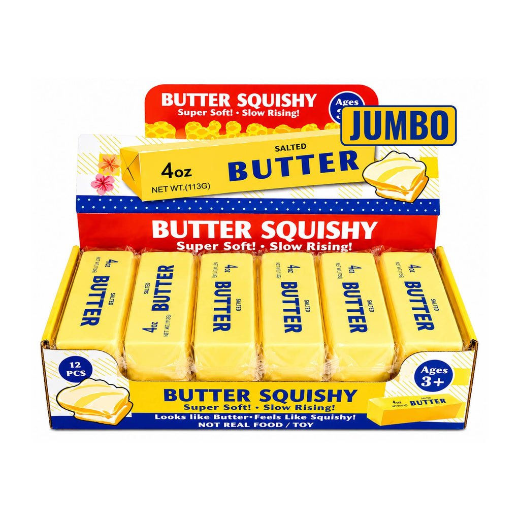 Jumbo Big Butter Squishy Sensory Squeeze Display