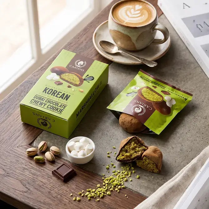 TikTok Viral Korean Chewy Dubai Chocolate Cookie 2.54.Oz