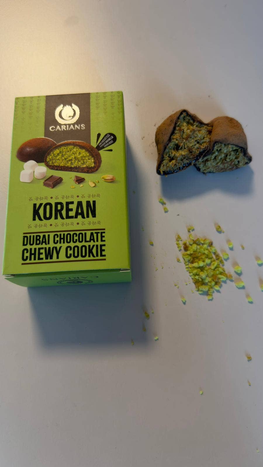 TikTok Viral Korean Chewy Dubai Chocolate Cookie 2.54.Oz
