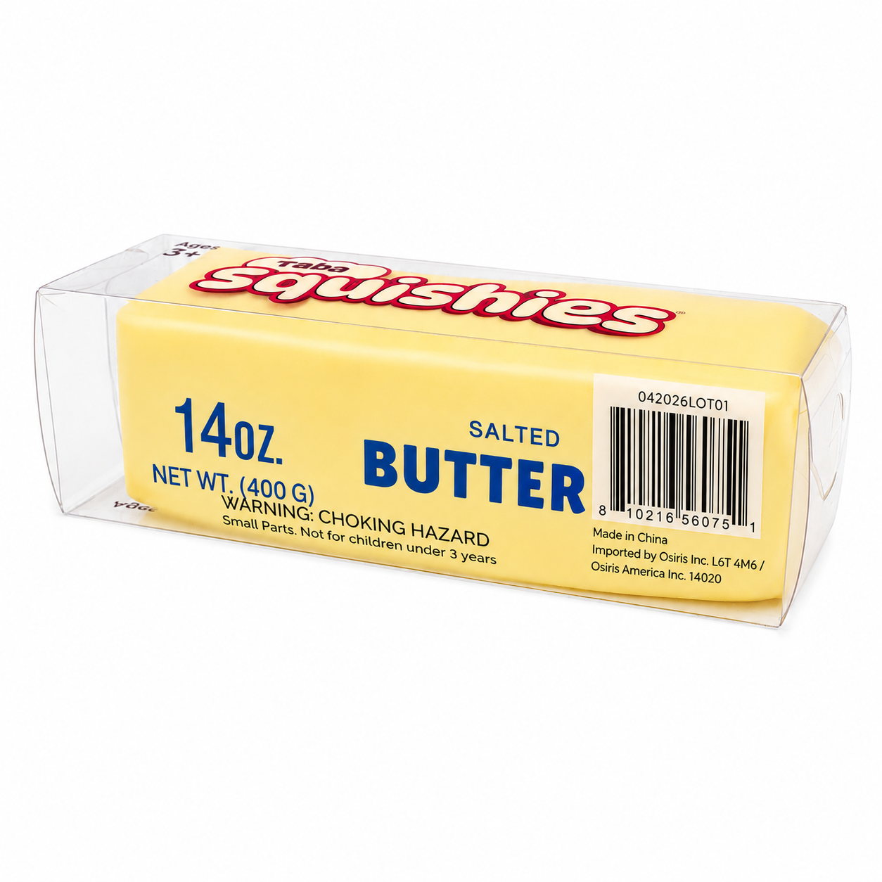 Giant Salted Butter Stick 10" Taba Squishy® Fidget Toy