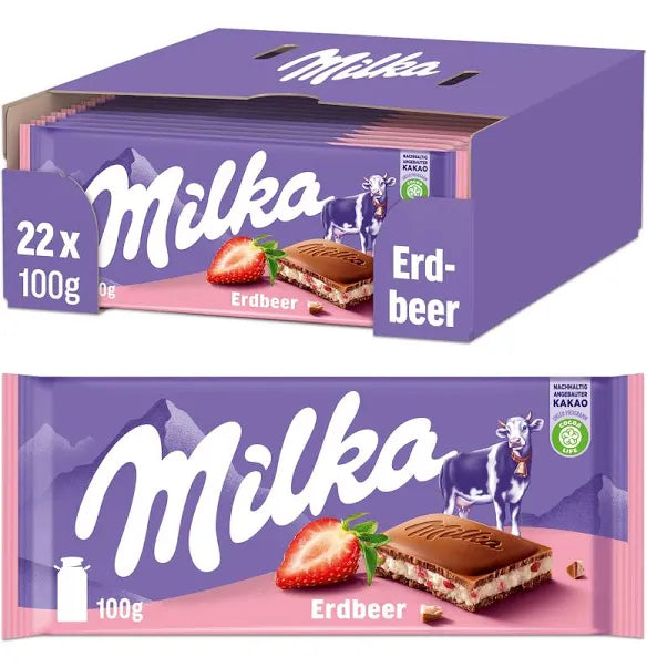 Milka  erdbeer  strawberry