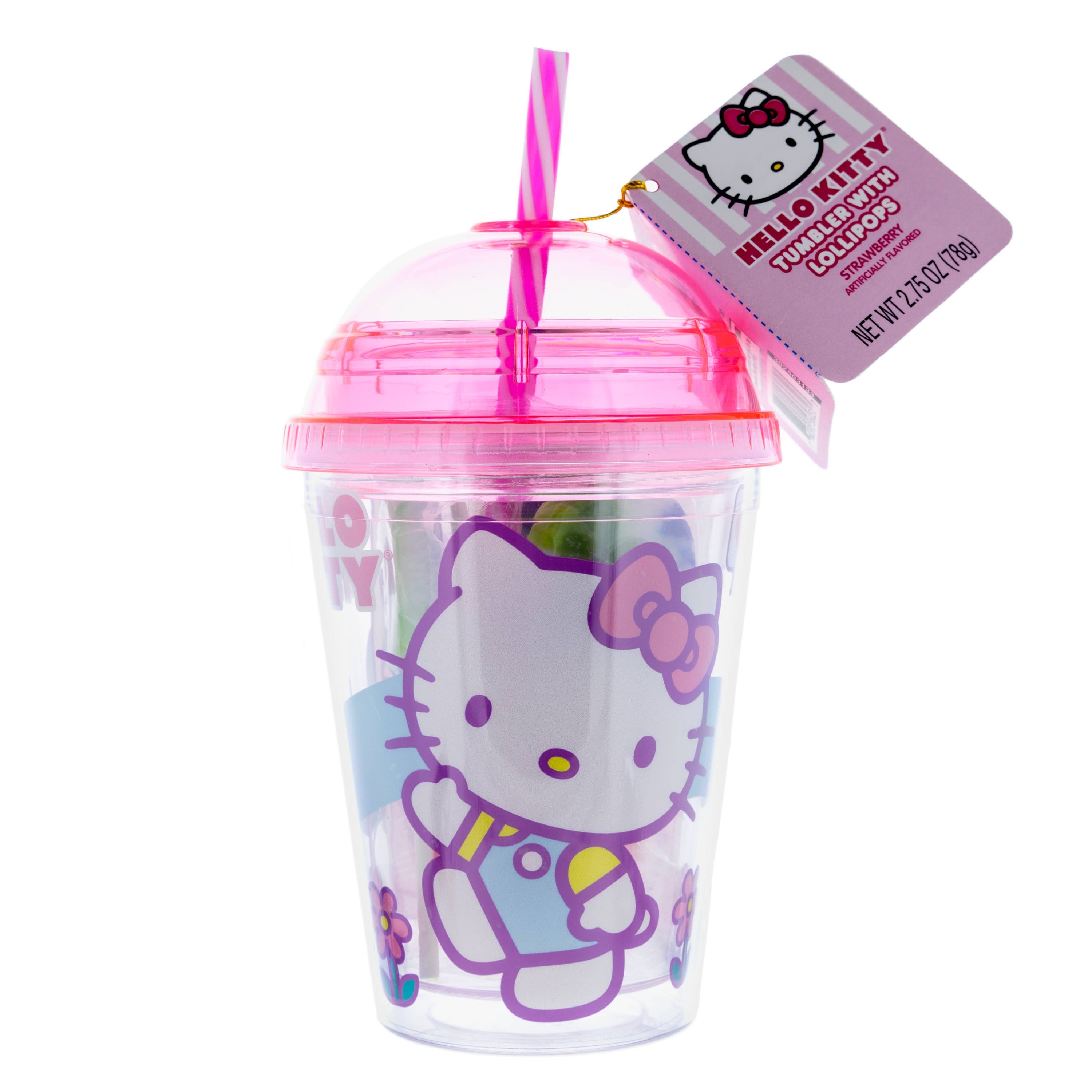 Hello Kitty Tumbler With Lollipop’s.