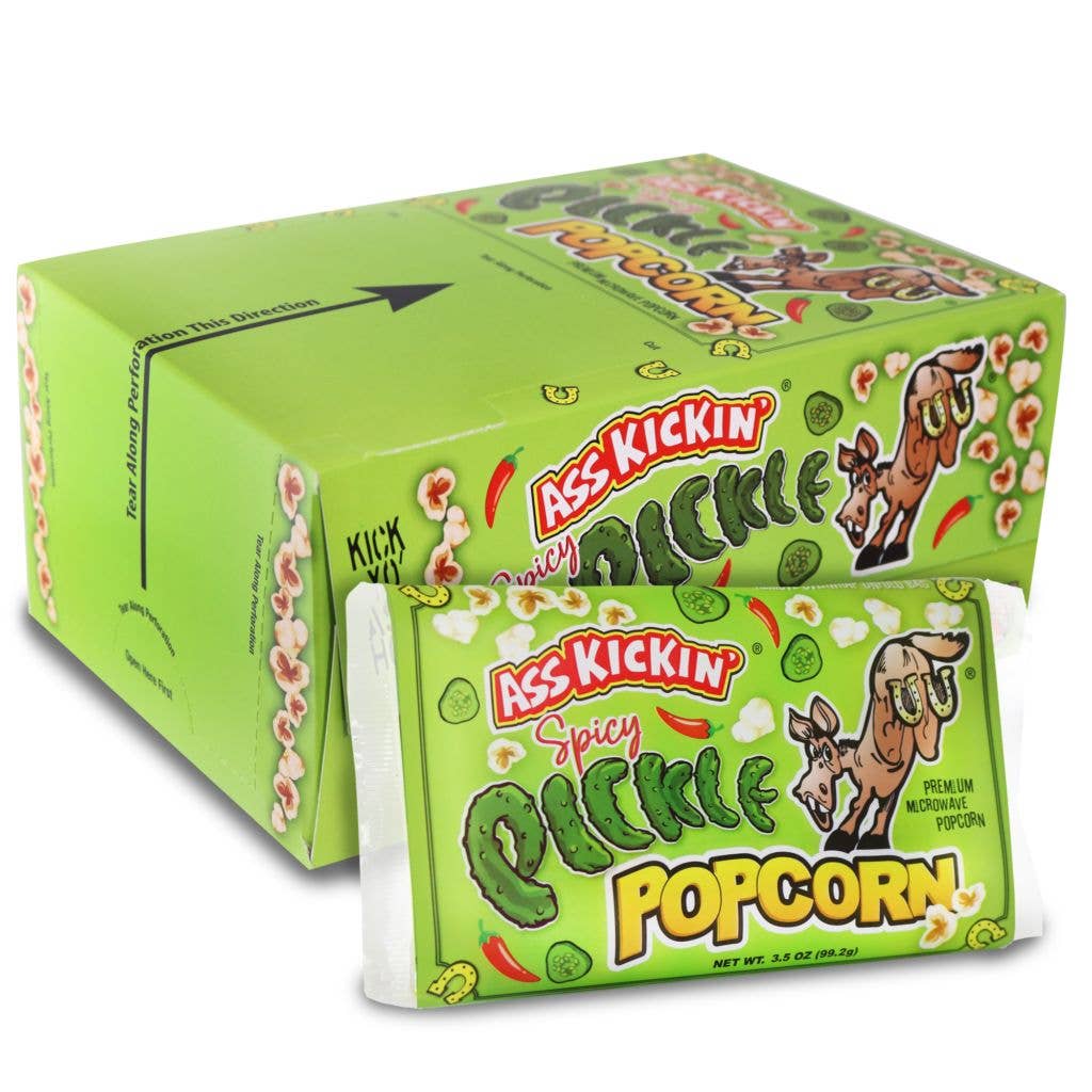 Ass Kickin' Spicy Pickle Popcorn, 12 Count