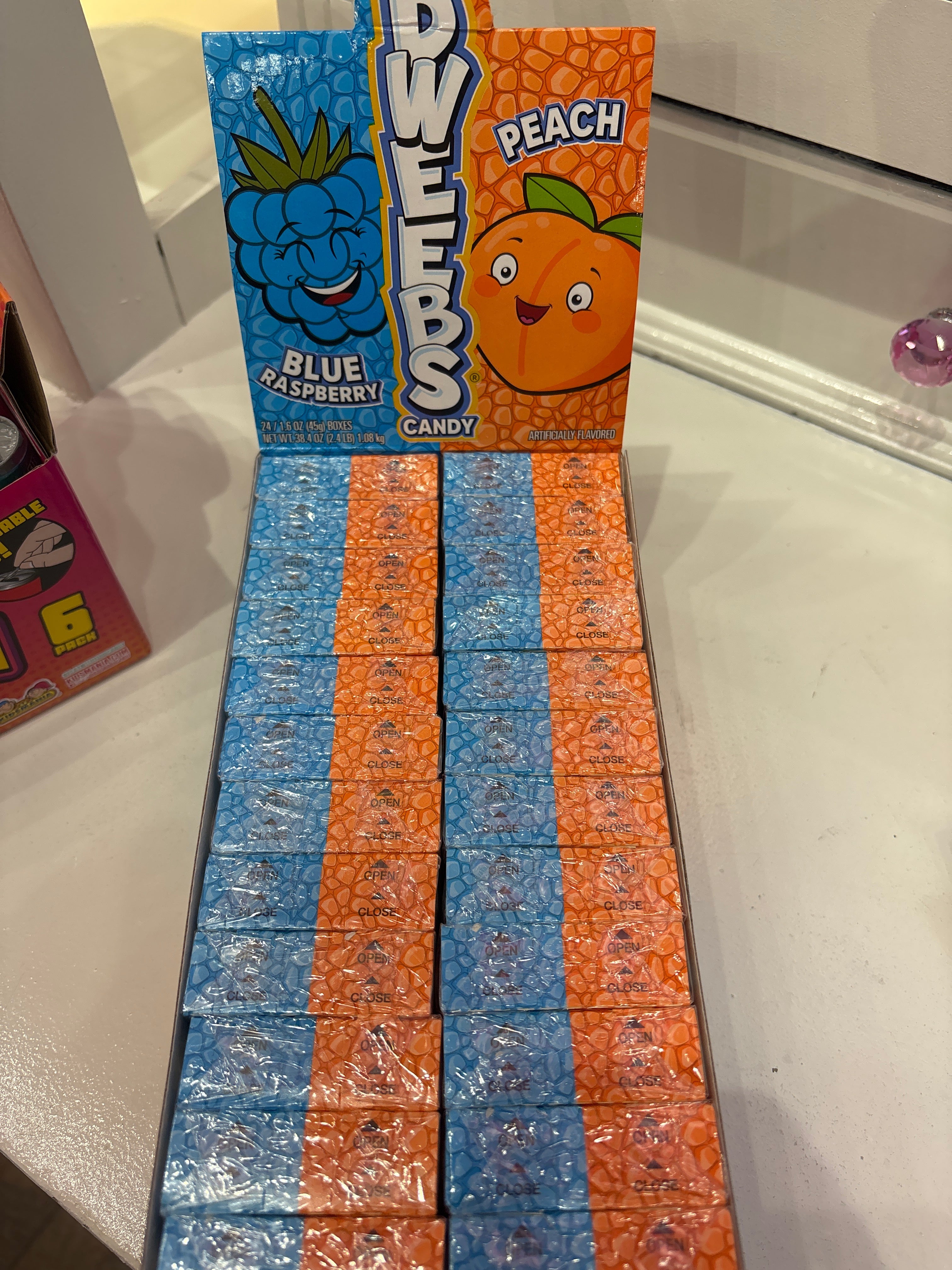 Dweebs candy Blue raspberry and peach