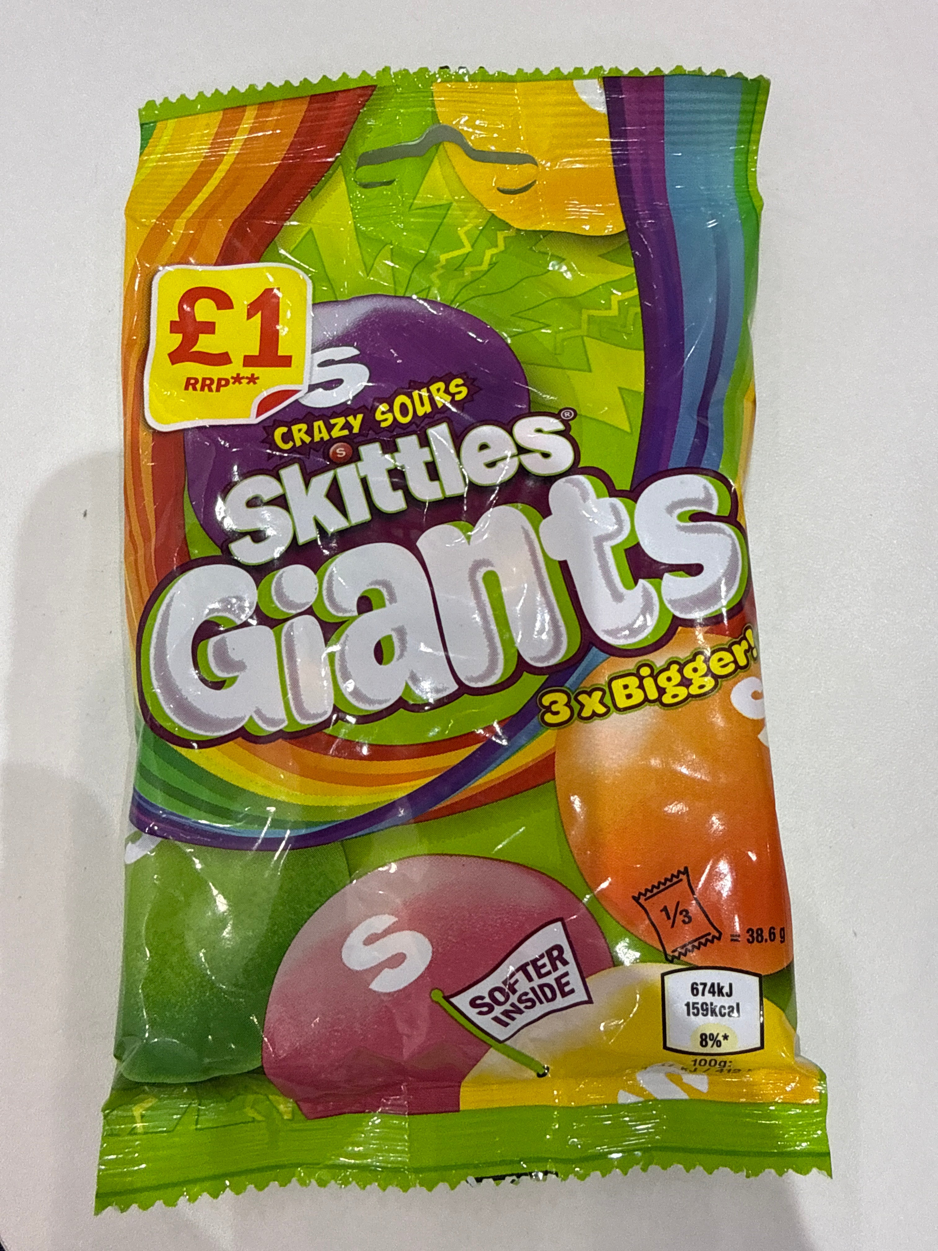 Skittles Giants Crazy Sours