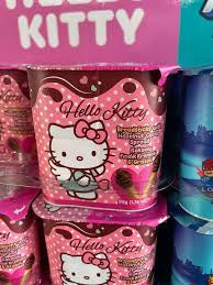 Hello Kitty breadstick with hazelnut cocoa spread.