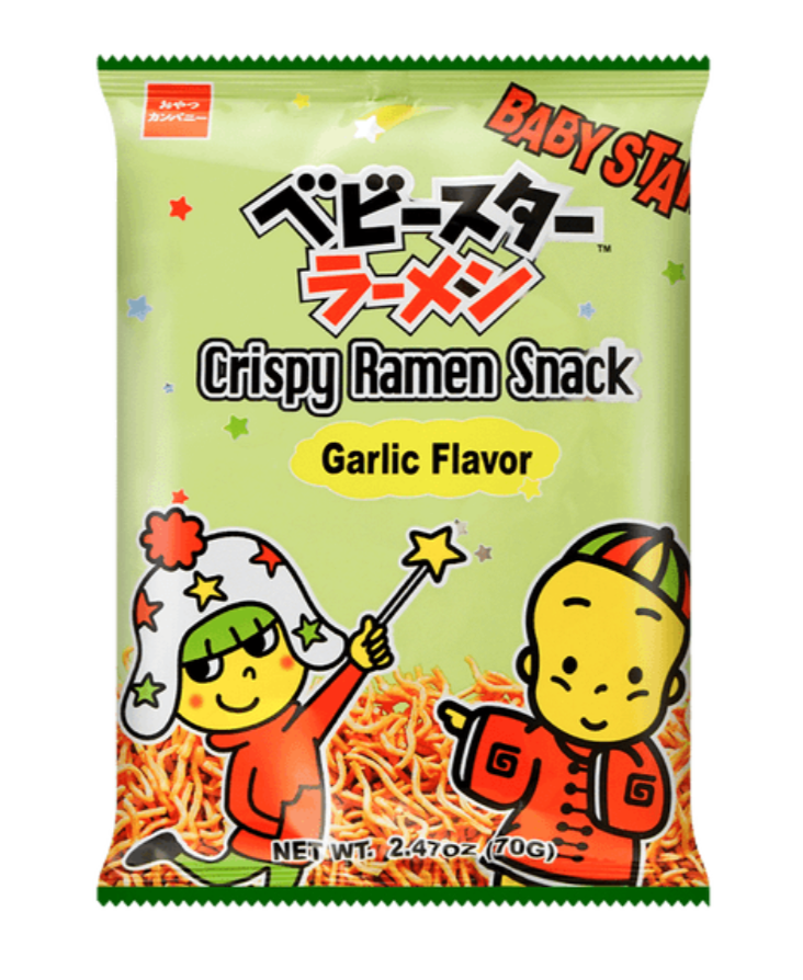 Oyatsu Baby Star Crispy Ramen Snack Garlic Flavor
