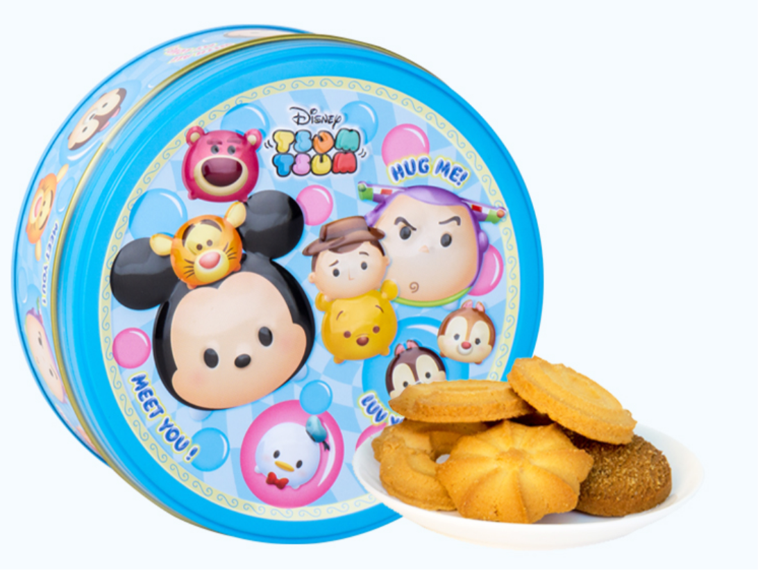Disney Cookie Tin, Blue Tsum