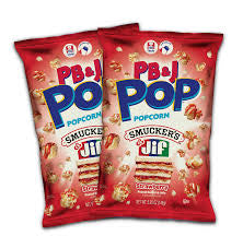 Candy pop smuckers strawberry jelly popcorn