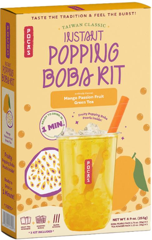 Pocas Popping Boba Kit - Mango Passion Fruit Green Tea