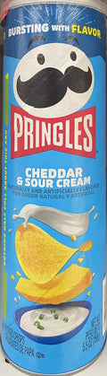 Pringles CHEDDAR & SOUR CREAM Flavored Potato Chips Snack Crisps