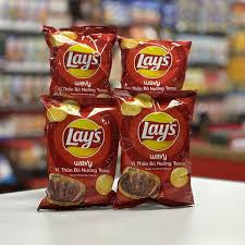 Lays Wavy Vi Than Bo Nuong Texas