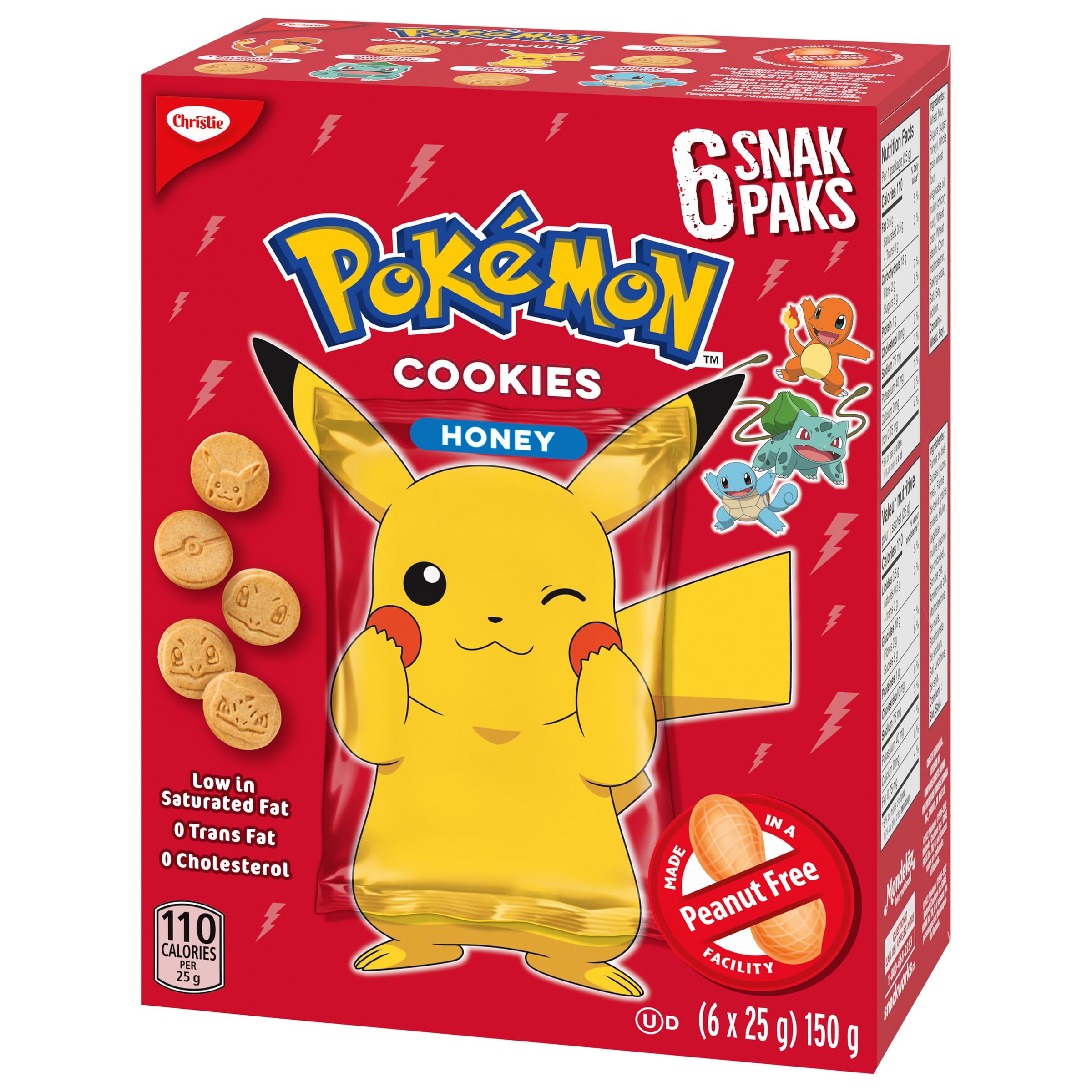 Christie, Pokemon Honey Cookies -Snack Packs 150 G