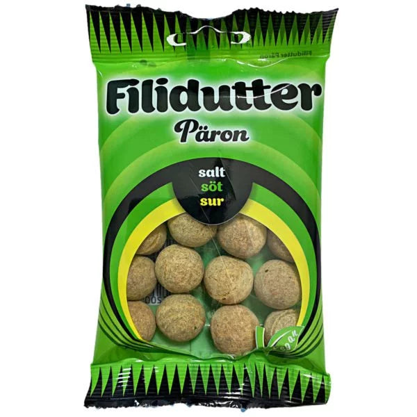 Filidutter Päron Pear salt sweet sour vegan candy bag 65g