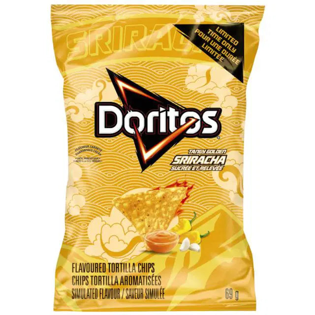 Doritos Tangy Golden Sriracha Flavoured Tortilla Chips - 69g