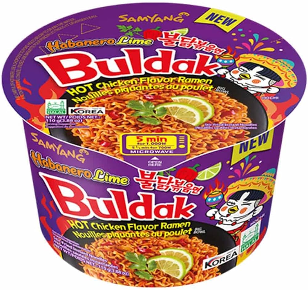 Buldak Habanero Lime Chicken Flavor Ramen Big Bowl