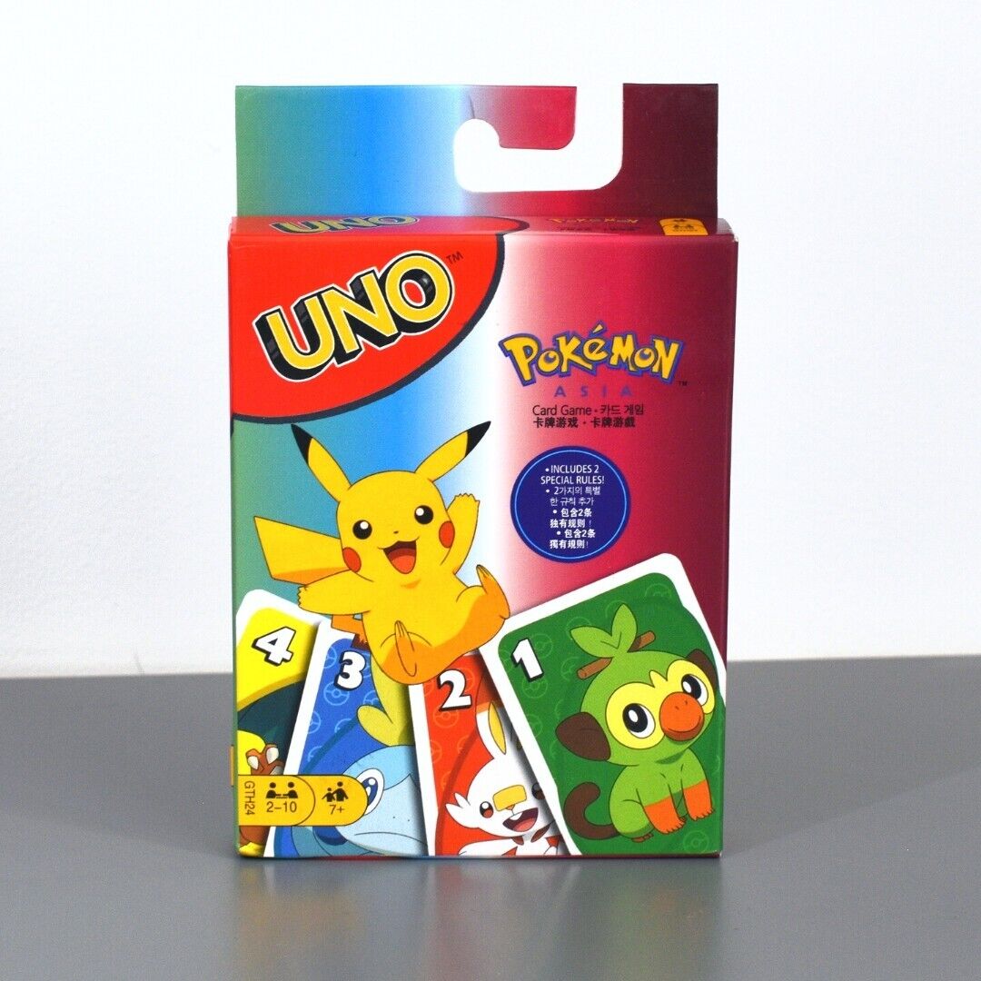 Pokemon UNO Card Game - Pikachu, Mew Two, Charizard, Snorlax