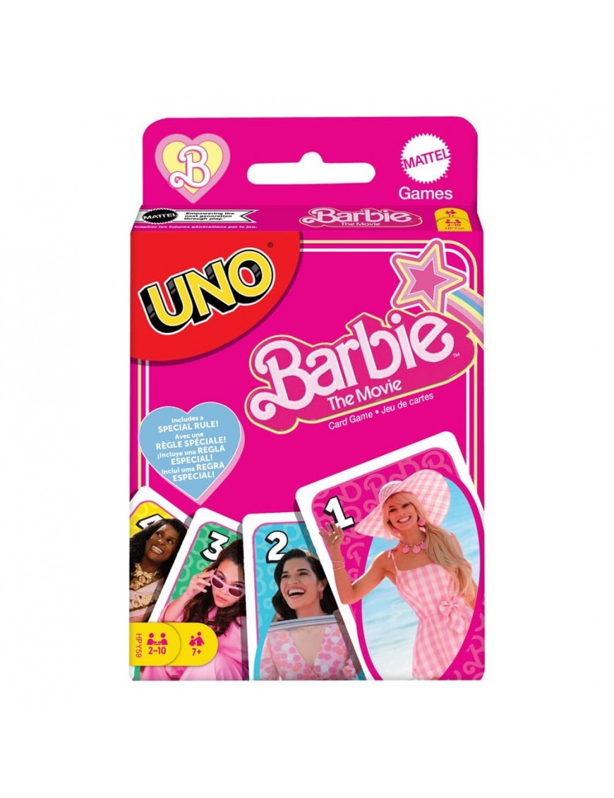 UNO Barbie the Movie Theme Card Game Mattel