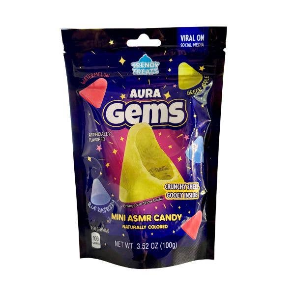 Aura Gems, Mini ASMR Candy, 3.52oz Bag, 12ct Case