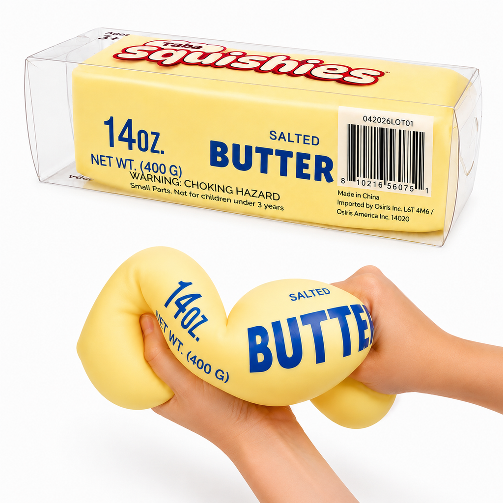 Giant Salted Butter Stick 10" Taba Squishy® Fidget Toy